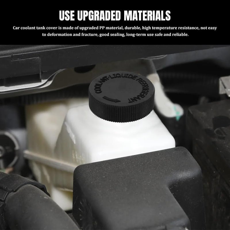 Lyxheth 2PCS Coolant Reservoir Cap, Radiator Reservoir Cap, Engine Radiator Water Tank Caps Coolant Caps OEM#21712-79900, Car Coolant Water Tank Reservoir Cap Replacement for Infiniti Nissan (Black) - Image 3